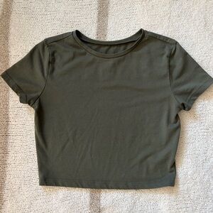 army green wild fable crop top